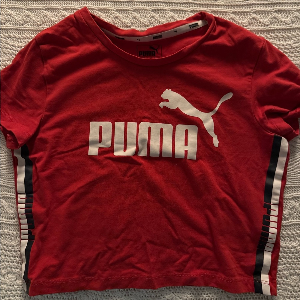 Puma Red Baby Tee Crop Top size S